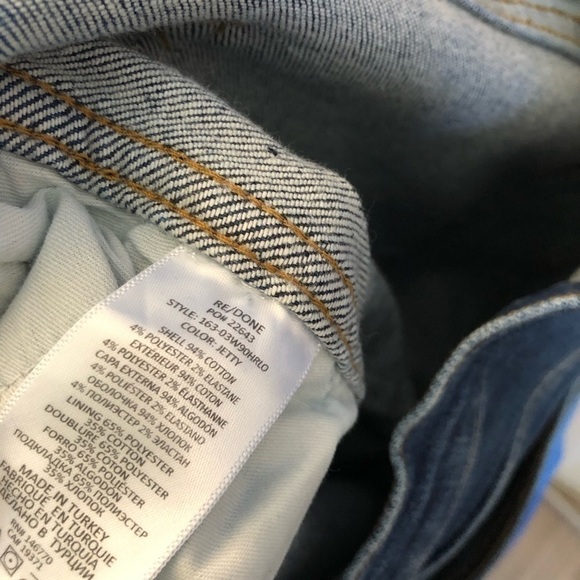 Re/Done Blue High Rise Loose Button Fly in Jetty Jeans 32 - Picture 12 of 15